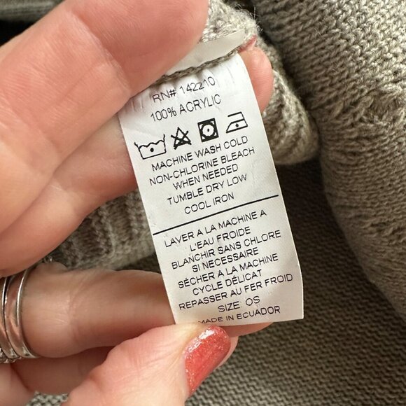 Mer Sea Lisbon Traveler Womens Mock Neck Lattice Sweater One Size Coastal Modern - Picture 6 of 8